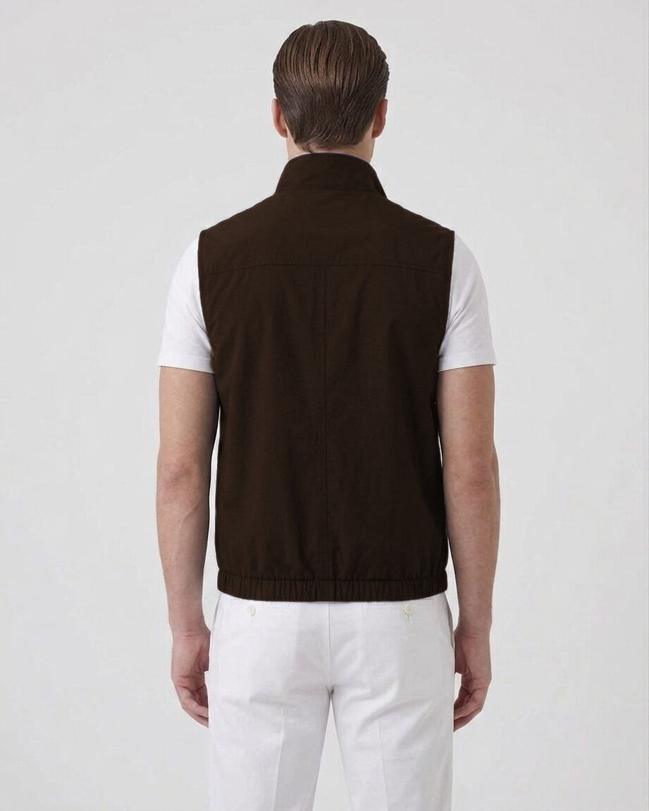 Veste caramel, vue de dos