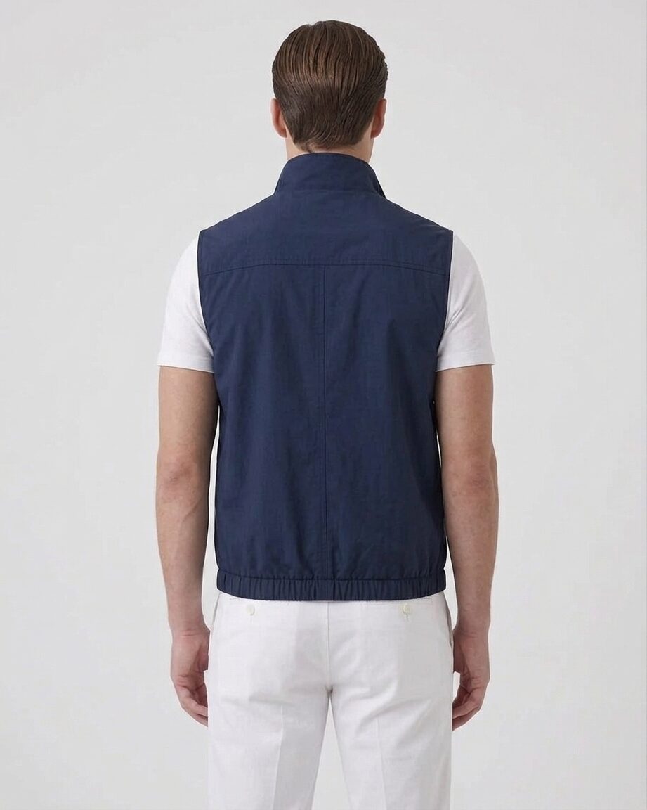 Veste navy, vue de dos