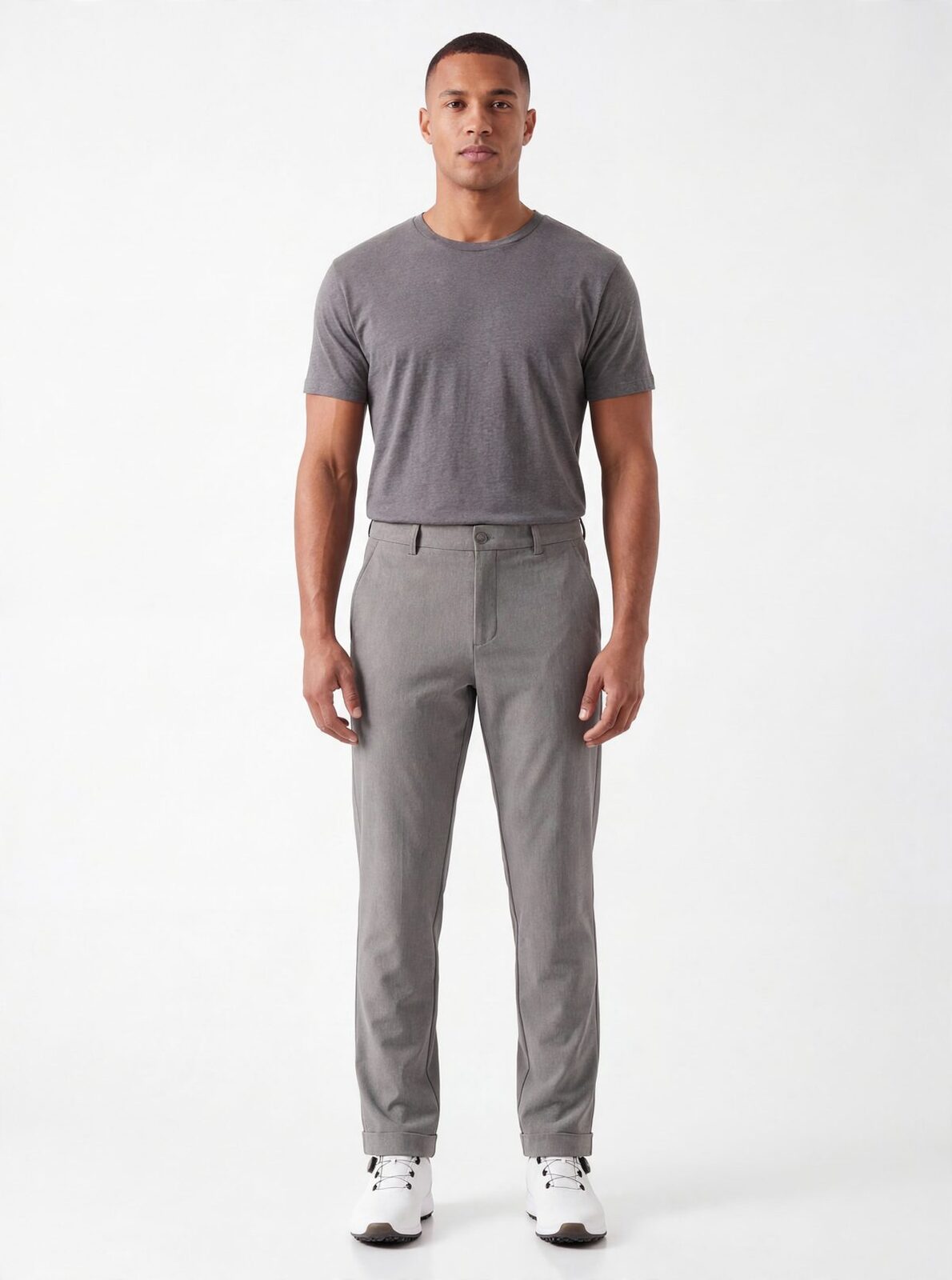Pantalon gris chiné ELBEAU, vue de face